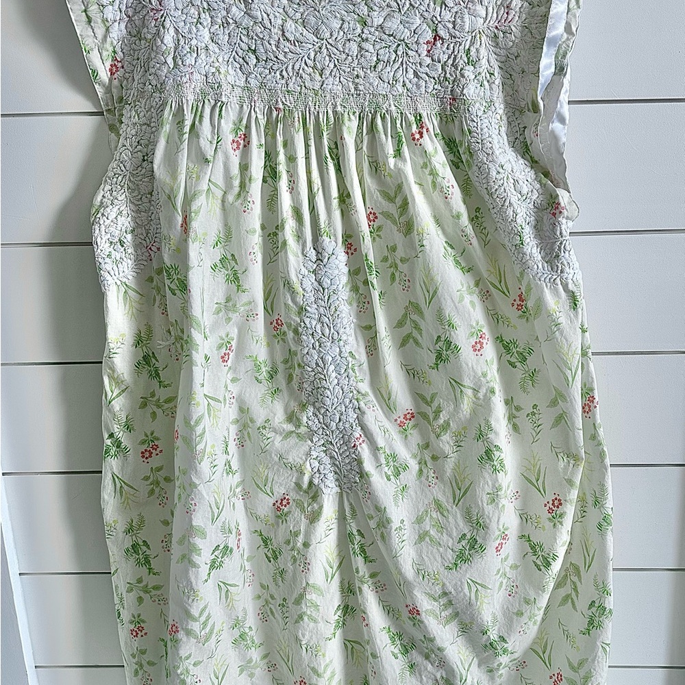 Smocked Floral Cotton Mi Golondrina  Mexico xl dress